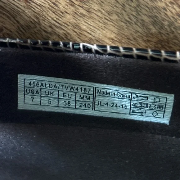 Vionic Alda Croc Embossed Black and Brown Chain Loafers - Picture 7 of 8